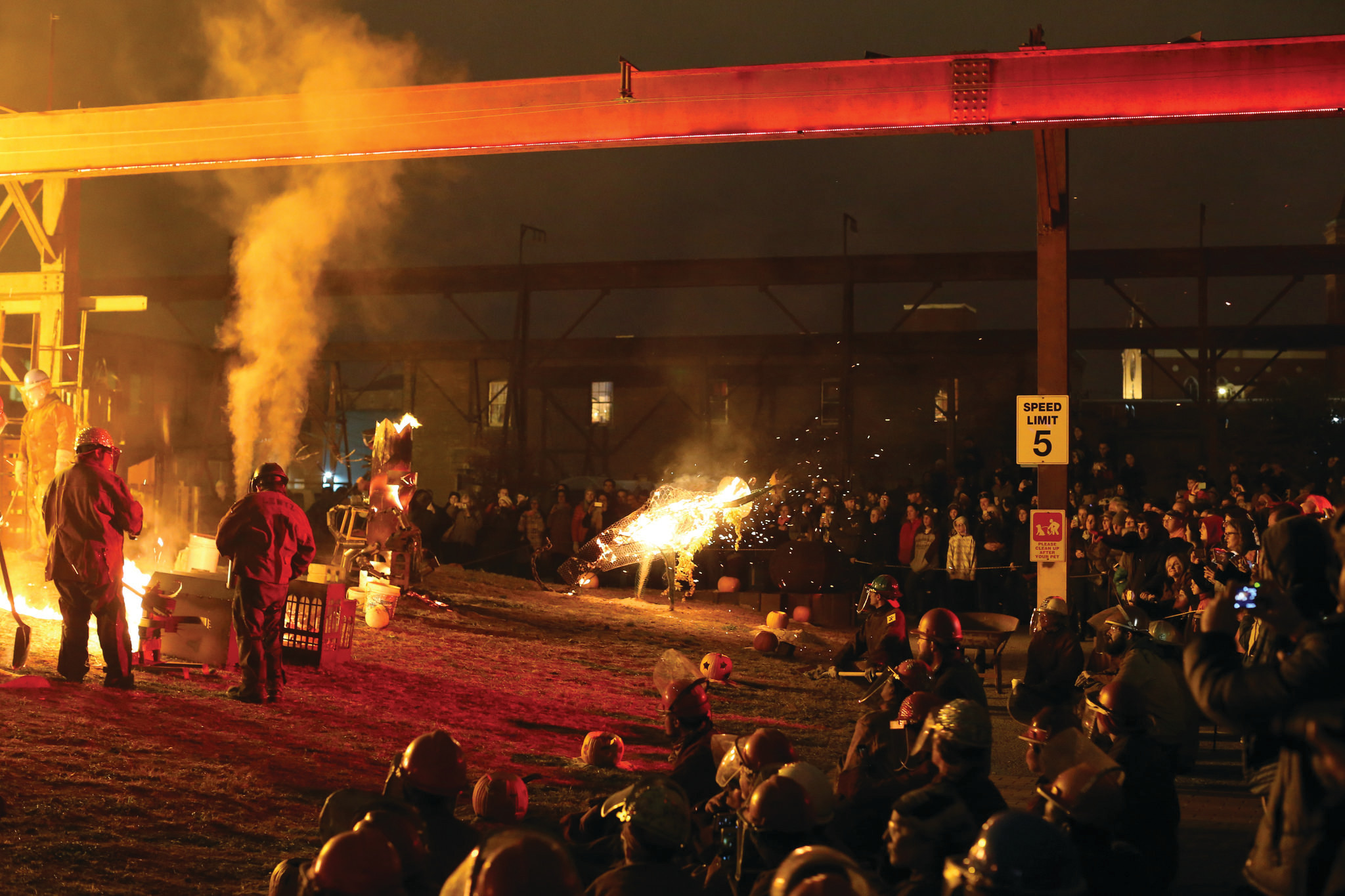 The Halloween Iron Pour at the Steel Yard