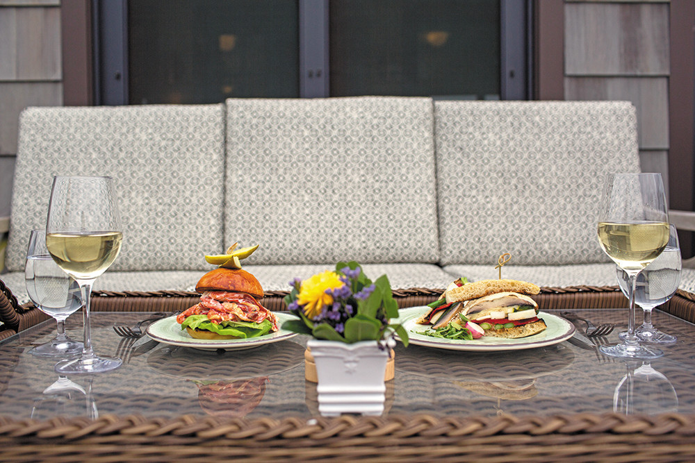 Enjoy delicious outdoor dining at The Weekapaug Inn
