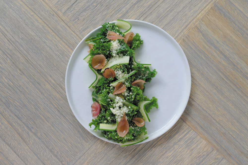 Kale Salad with creamy sesame vinaigrette
