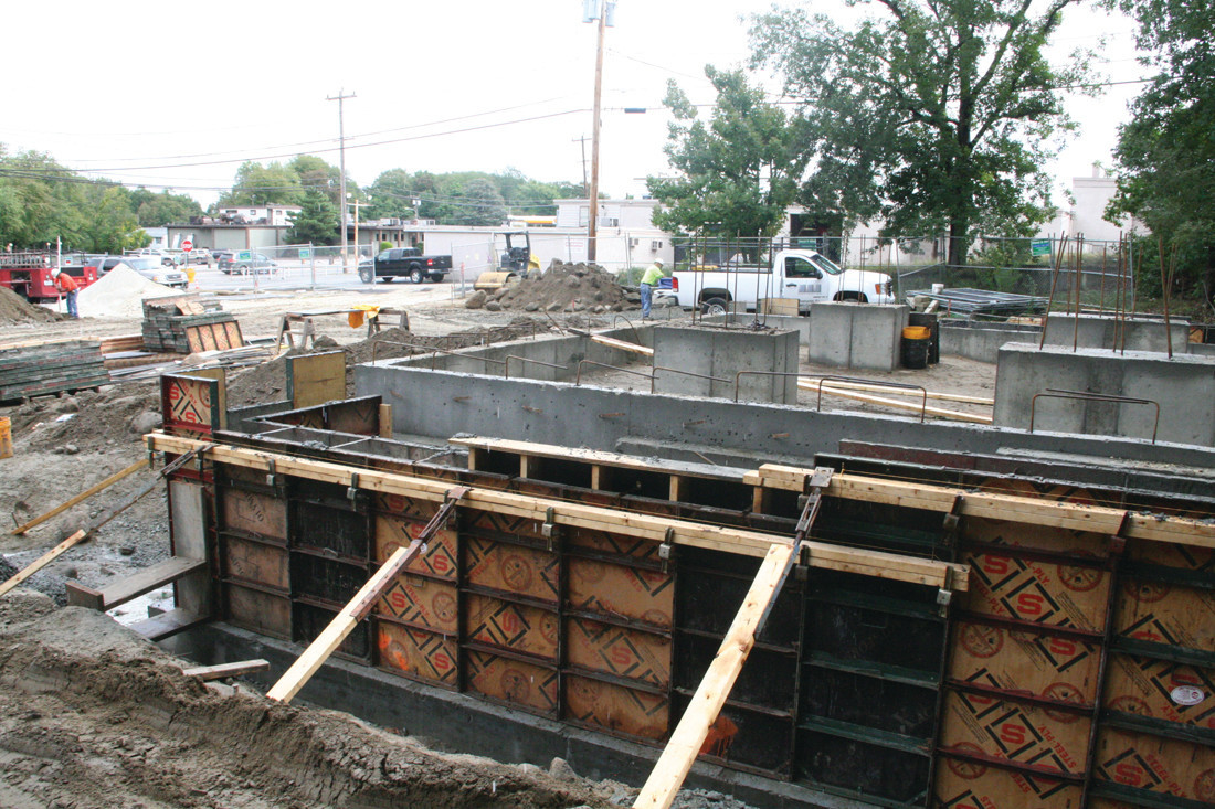 A SOLID FOUNDATION: A pavilion will be situated to the rear of the park.