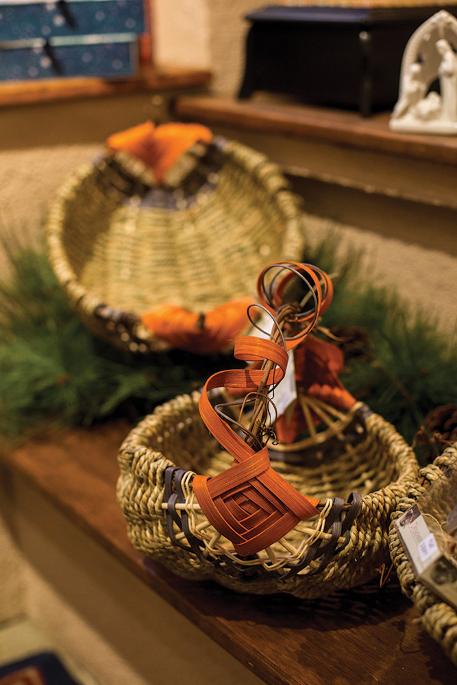 Rattan, grapevine and seagrass baskets, made in the USA, $25-50