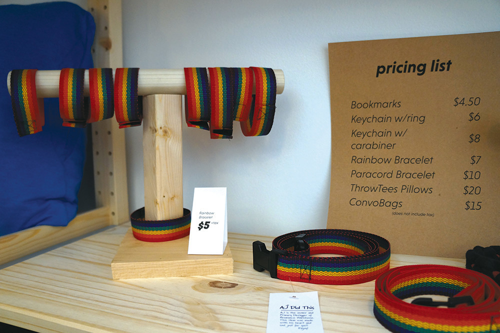 Rainbow bracelet, $7